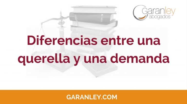 Diferencias entre querella y demanda
